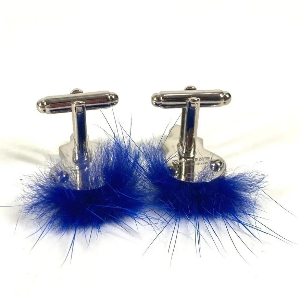 FENDI Karl Lagerfeld Accessories cuffs Metal blue/Silver